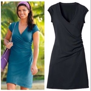 Athleta Black Faux Wrap Dress